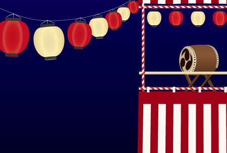 Summer and autumn festivals in Japanのイラスト素材