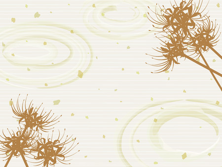 A cluster amaryllis flower vector frame.のイラスト素材