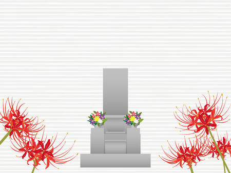 Japanese autumnal equinox day vector frameのイラスト素材