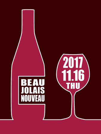 Beaujolais nouveau vector backgroundのイラスト素材