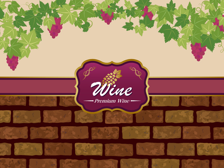 Wine vector vintage backgroundのイラスト素材