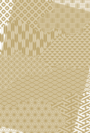 Japanese traditional pattern backgroundのイラスト素材