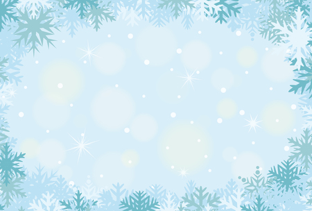 Snowflake vector frame backgroundのイラスト素材
