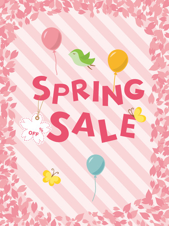 Spring sale poster.のイラスト素材
