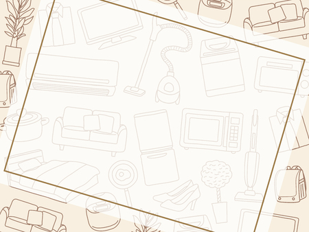 Background with new life icons drawn.のイラスト素材