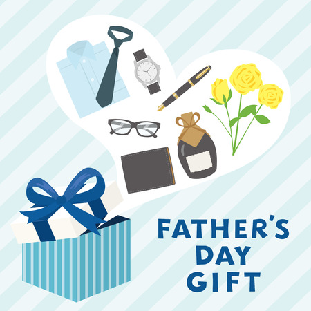 Father's day gift advertisement vector poster.のイラスト素材