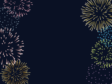 firework vector frame.のイラスト素材