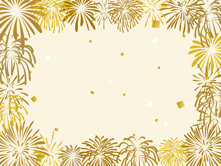 firework vector frame.のイラスト素材