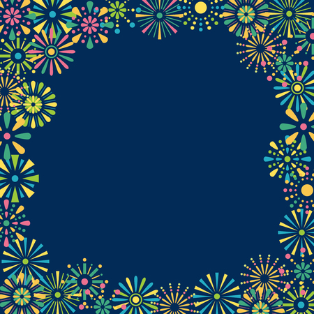 firework vector frame.のイラスト素材