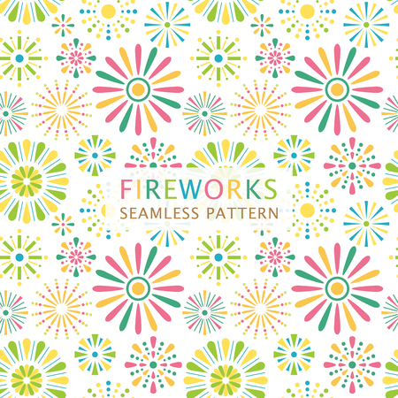 firework vector seamless pattern.のイラスト素材