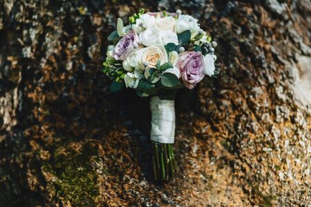 wedding bouquet and wedding decoration, flowers and wedding floral arrangements at party