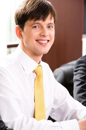 Portrait of confident smiling business man looking at camera の写真素材