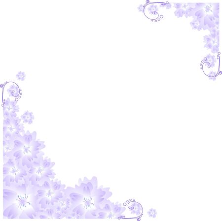 Vector illustration of lilac angular frame のイラスト素材
