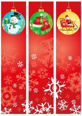 Vector illustration of Christmas bannersのイラスト素材