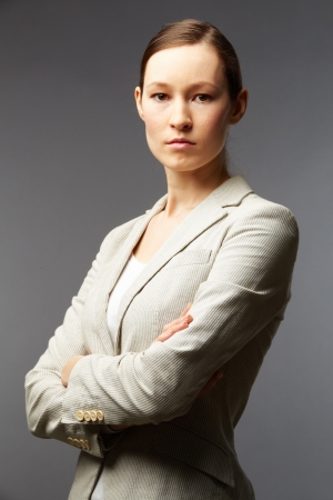 Portrait of a smart businesswoman looking at camera の写真素材