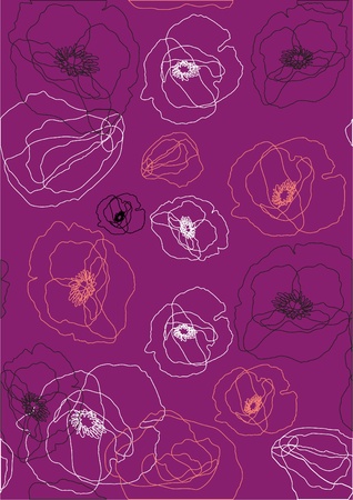 Vector illustration of vinous floral background  のイラスト素材