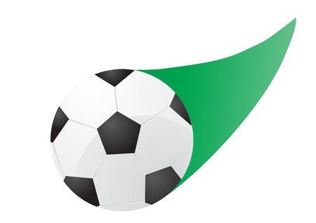 illustration of flying soccer ball    のイラスト素材