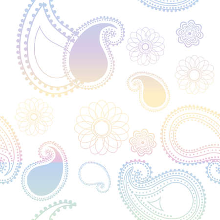 Eastern pattern against white backgroundのイラスト素材