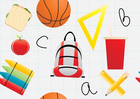 illustration of seamless education background       のイラスト素材