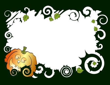 illustration of frame a pumpkin のイラスト素材