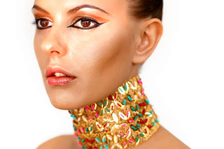 Gorgeous woman looking like Egyptian czarina