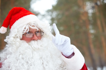 Portrait of Santa Claus outdoors の写真素材