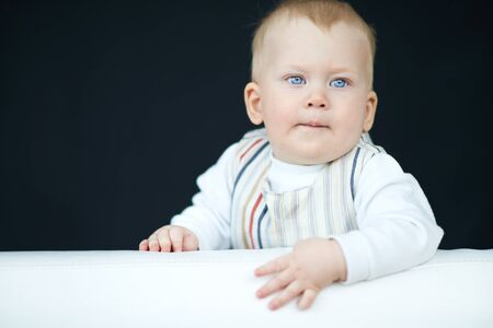 Portrait of small boy with serene expression
