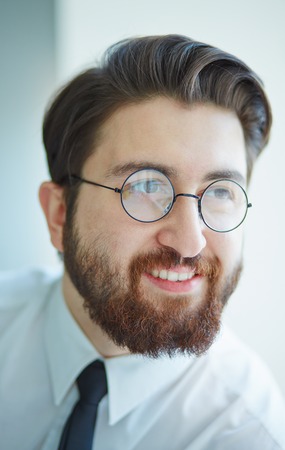 Portrait of elegant businessman in eyeglassesの写真素材