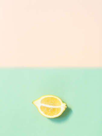 Close-up of chopped citrus on double background
