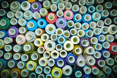 Background of threads of various colors