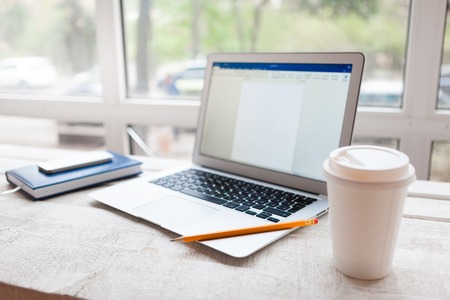 Group of business objects at workplaceの写真素材