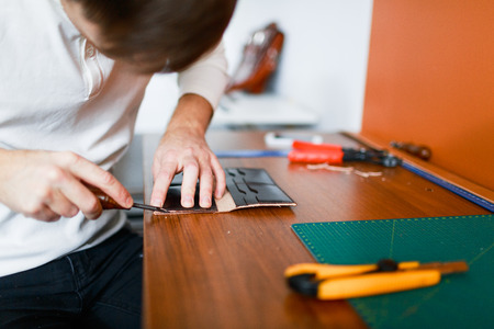 Making walletsの写真素材