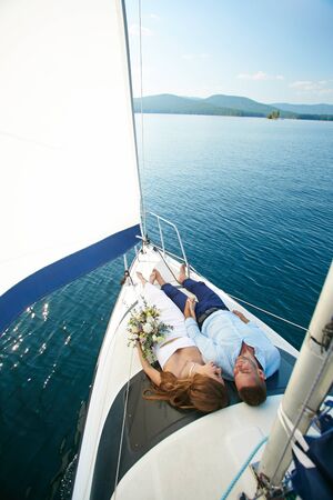 Rest on yachtの写真素材