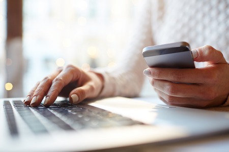 Digital Devices in Businessworkの写真素材