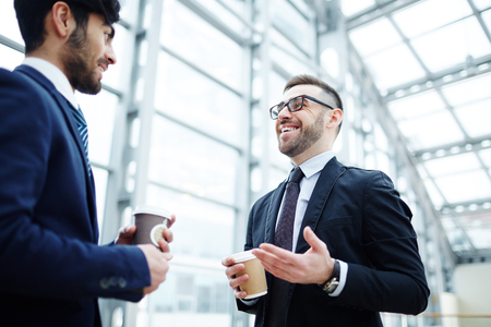 Employees with drinksの写真素材