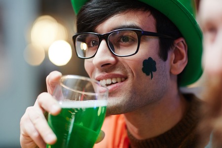 Drinking beer