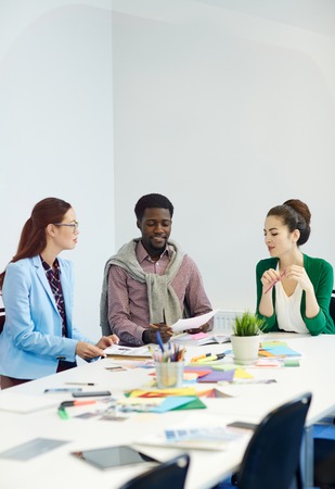 Briefing before conferenceの写真素材