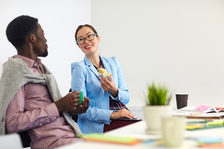 Lunch of colleaguesの写真素材