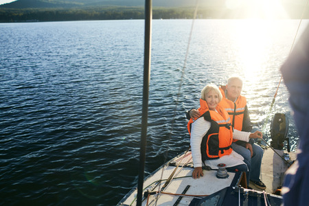 Voyage on yachtの写真素材