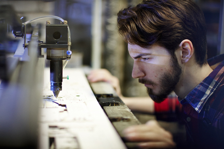 Mechanic in workshopの写真素材