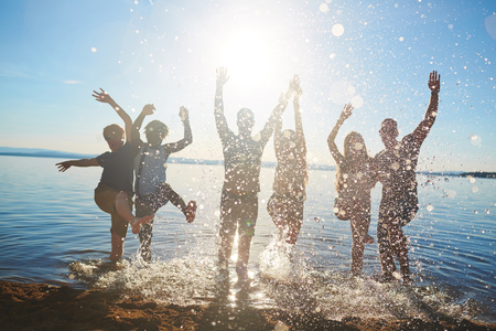 Summer splashingの写真素材