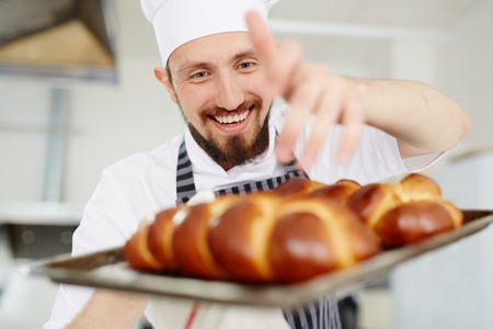 Happy pastry-chef