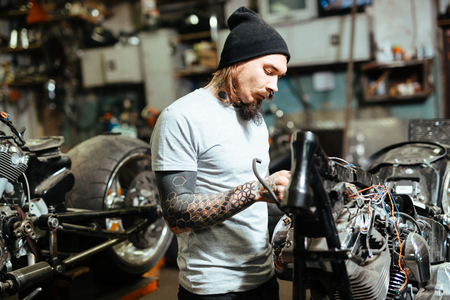 Bike service workerの写真素材