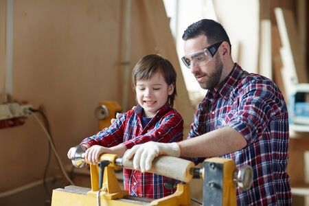 Woodworking with father
