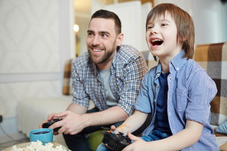 Gaming at homeの写真素材