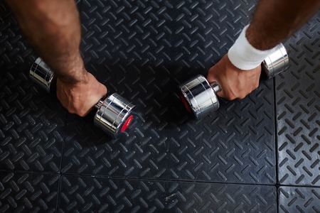 Taking barbellsの写真素材