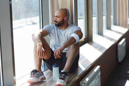 Rest after workoutの写真素材