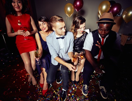 Partying at Night Clubの写真素材