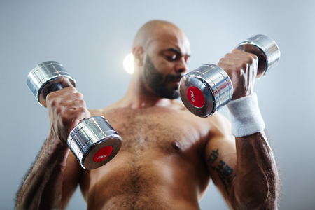 Workout in gymの写真素材