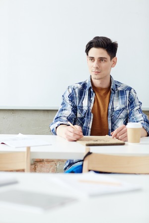 Student brainstormingの写真素材